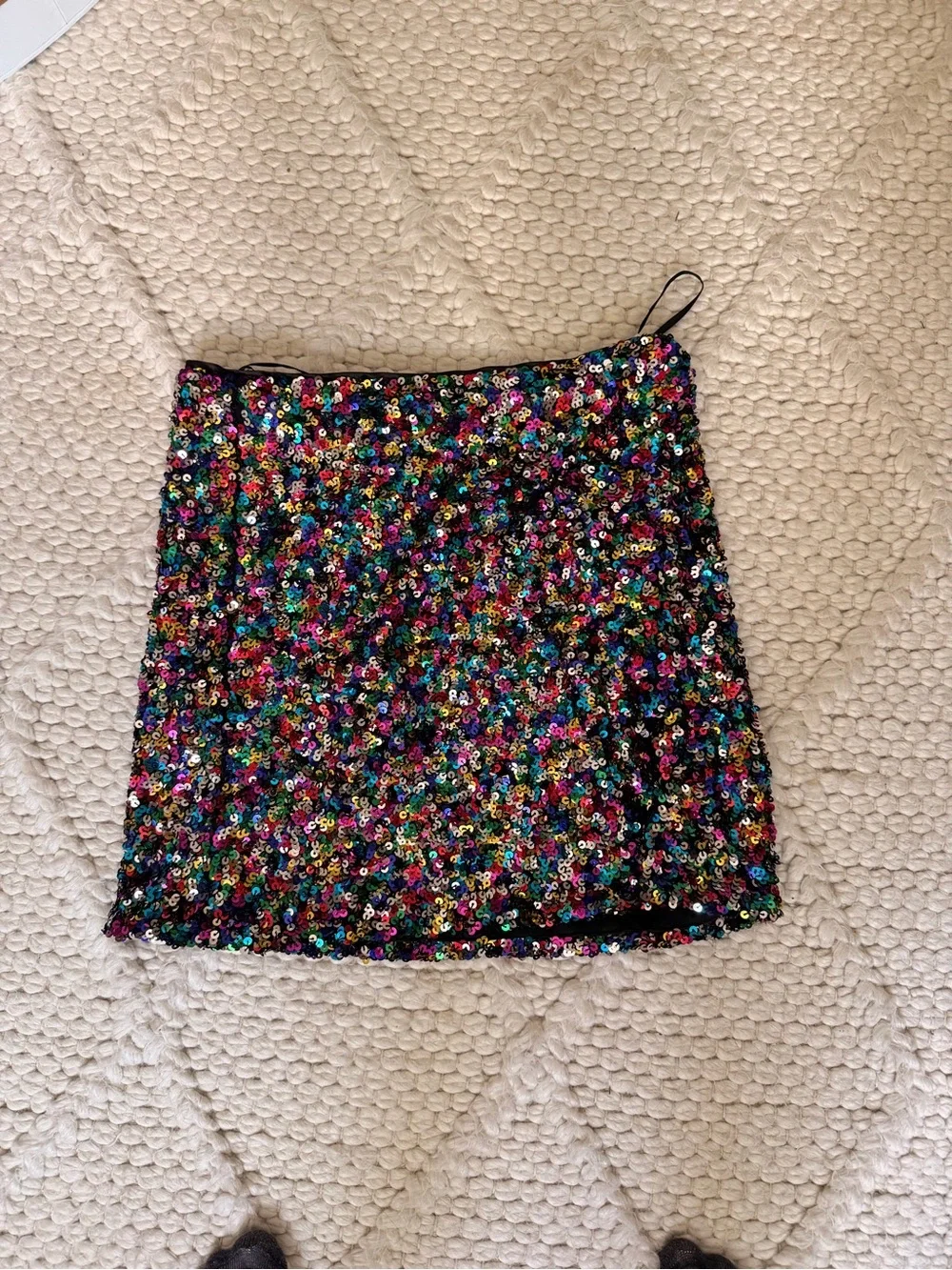 DO+BE Multicolor Sequin Mini Skirt
